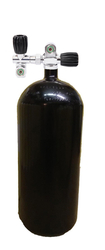 12L/ 230 bar cylinder_204 mm black with doublevalve "H"