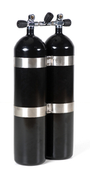 Twin set 2 x 12L/230 bar/171 mm/concave DIR Black 