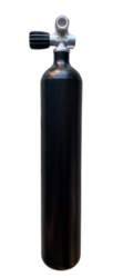 3L/ 300 bar cylinder with valve black matte