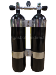 Twin set 2 x 7L/300 bar DIR concave WIDE bands set black matt
